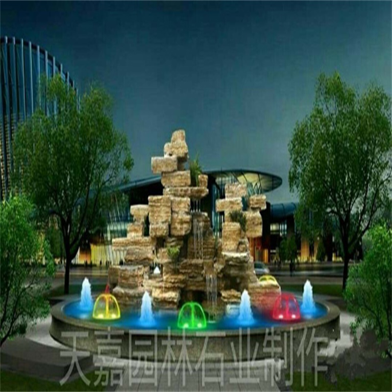 江油水幕墙喷泉设计